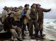 Michael Ancher Will he round the point Sweden oil painting artist